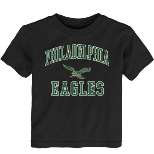 2T Philadelphia Eagles BLACK Short Sleeve Tee