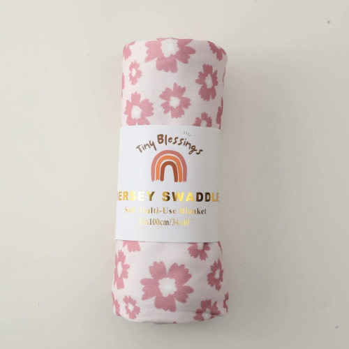 Tiny Blessings Swaddle - Pink Daisy