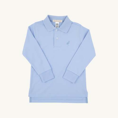 Long Sleeve Prim & Proper Polo & Onesie - Beale Street Blue