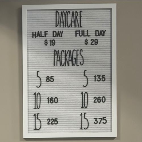 Doggy Daycare Package $160