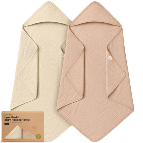 2-Pack Lyra Muslin Hooded Towels (Almond)
