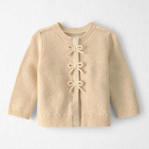 Baby Girl Organic Cotton Sweater with Bows | Carter’s Oshkosh Canada