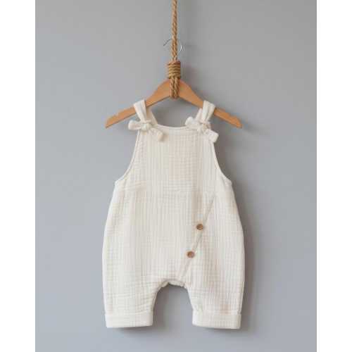Organic Cotton Muslin Baby Romper • Boho Minimalist Baby Clothes • Soft Double Gauze Infant Jumpsuit • Gender Neutral Newborn Gift