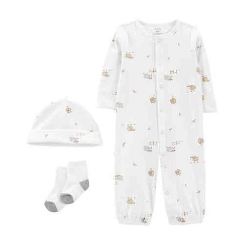 Baby 3-Piece Converter Gown Set - 3M - Multi