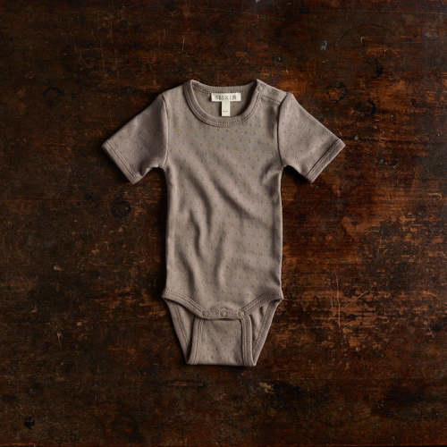 Baby Cotton Pointelle Body in Timber - sizes 0 months-2 years – MamaOwl