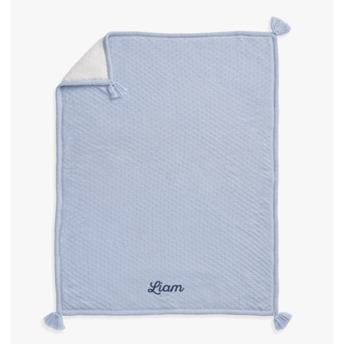 Luxe Cable-Knit Sherpa Baby Blanket