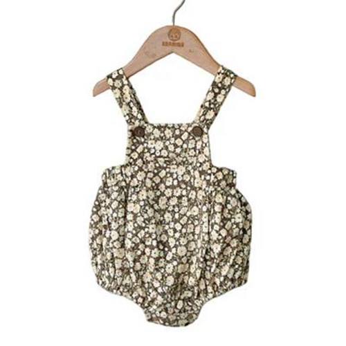 Baby Girl Cute Print Pattern Strap Design Overall Triangle bodysuit