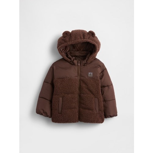 Baby & Toddler Recycled Sherpa Bear Puffer Jacket