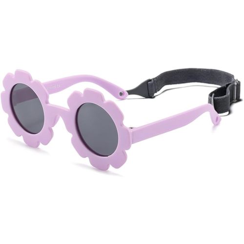 Baby flower Sunglasses with Strap girls polarized sunglasses Flexible Bendable Newborn UV400 Sunglasses for 0-24 months
