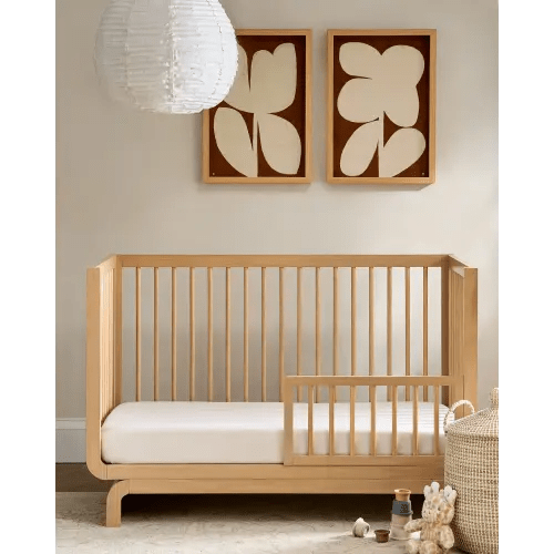 European Linen Fitted Crib Sheet in Sand