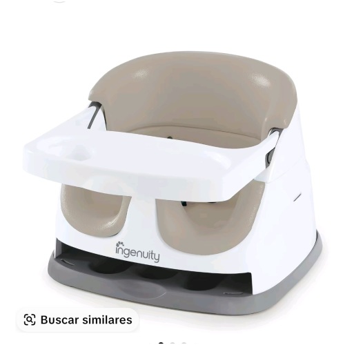 Ingenuity Baby Base 2-in-1 Seat - Slate Portable Dining Booster with Removable Tray & Adjustable Straps for Babies 6-36 Months - TikTok Shop