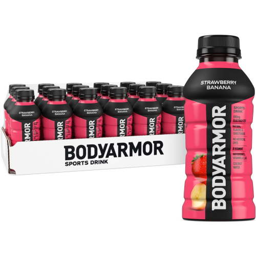 BODYARMOR Sports Drink Strawberry Banana, 12 fl oz, 18 Pack