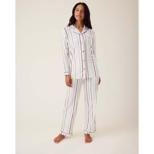 Clea Bamboo Long Sleeve Pajama Set | Classic Stripe - Kindred Bravely