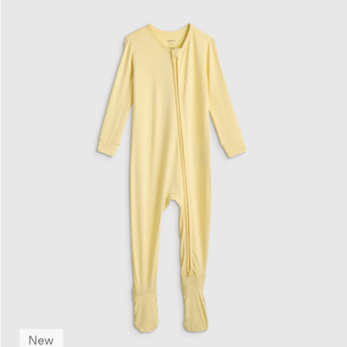 Bamboo Footie Pajama - Baby in Banana Cream
