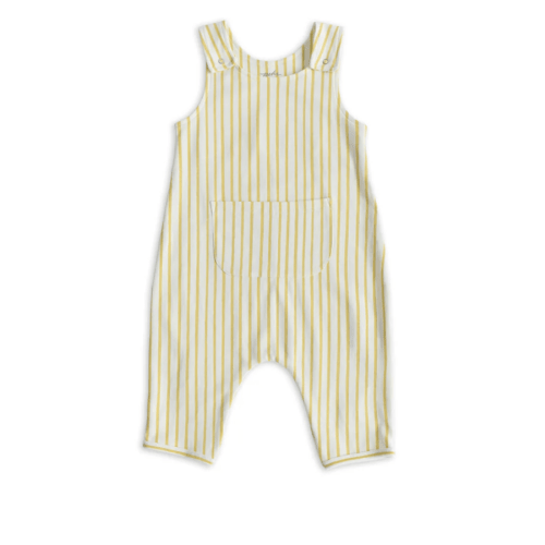 Overall in Stripes Away Marigold | Over The Moon | 3-6 months