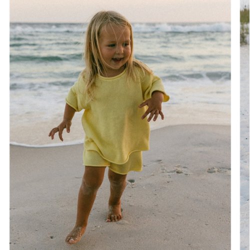 Knitted Short Set- Lemon – Fostered Collection
