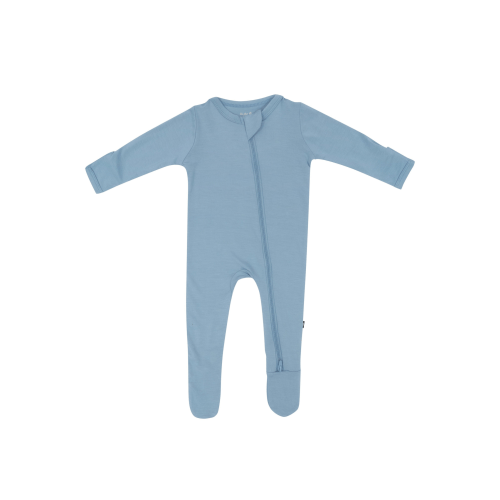 Zippered Footie in Slate | Baby Footie Pajamas | Kyte Baby