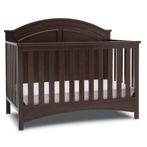 Delta Children Perry 6-in-1 Convertible Crib, Greenguard Gold Certified, Converts to Toddler Bed, Daybed, Sofa Bed & Full-Size Bed with/without Headboard, Fits Standard Crib Mattress, Walnut Espresso