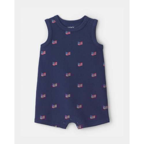 Baby American Flag Sleeveless Romper - Navy Blue | Carter's