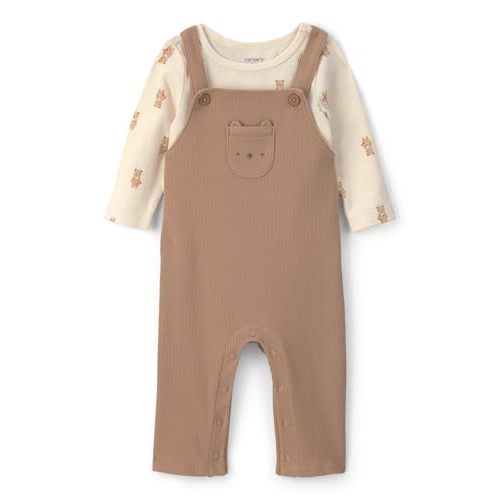 Carter's Baby Boys' 2-piece Overall Set Blue Navy Sports Patches