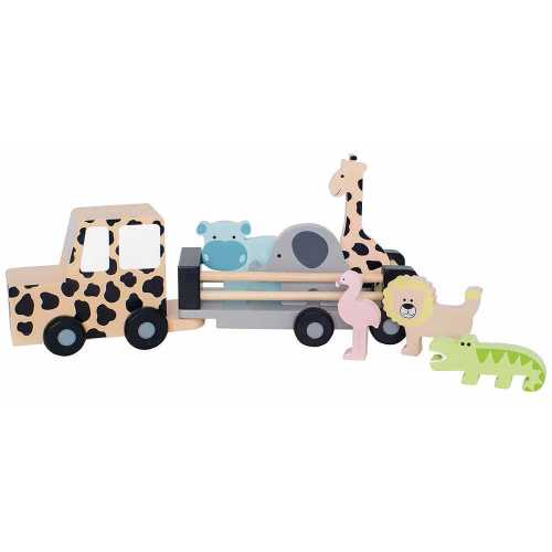 Personalised Jeep Safari & Animal Set - Children - Wooden Animals - Christmas Gift - Birthday Gift - Role Play - Pretend Play - Sustainable