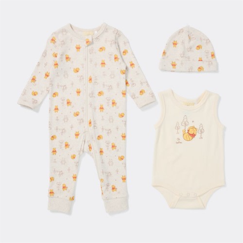 Winnie the Pooh Baby 3 Piece Gift Set - Off White