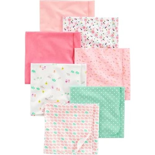 Simple Joys by Carter's Unisex Babies' Flannel Receiving Blankets, Pack of 7