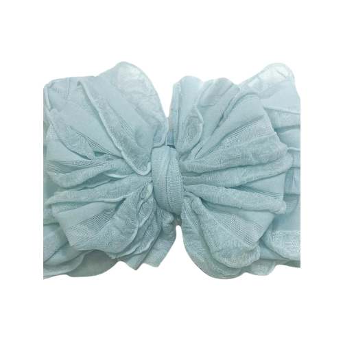 Ruffled Headband - Baby Blue