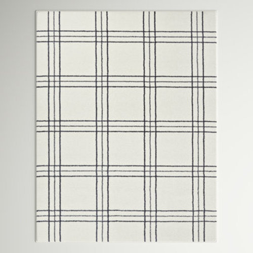 Sand & Stable™ Melany Plaid White Area Rug & Reviews | Wayfair