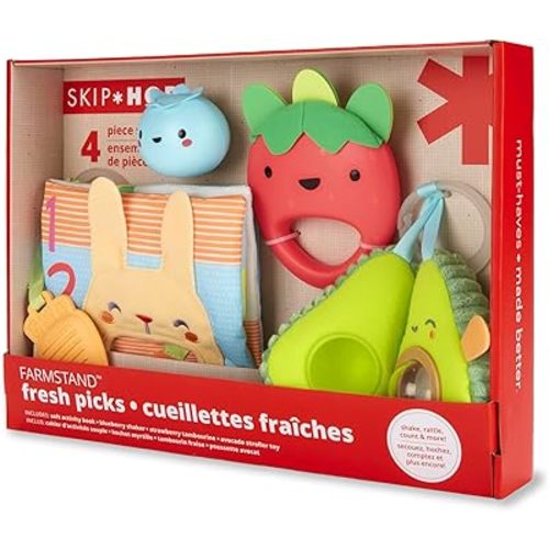 Skip Hop Baby Musical Toys Gift Set, Farmstand Fresh Picks, 3 Months+