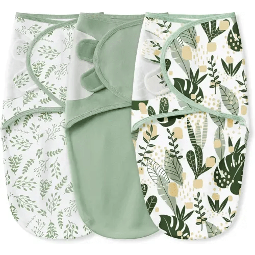 Yoofoss Baby Swaddles for Newborns 100% Organic Cotton, Adjustable Swaddle Sleep Sack 0-3 Months Newborn Swaddle Sack, Breathable Soft(Small)