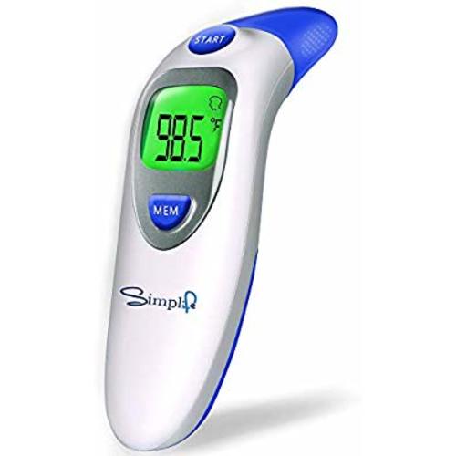 Baby Forehead Thermometer with Ear Function, Digital Medical Infrared Body Temporal Basal Thermometer for Fever, for Kids, Children, Adults, Infants, Toddlers