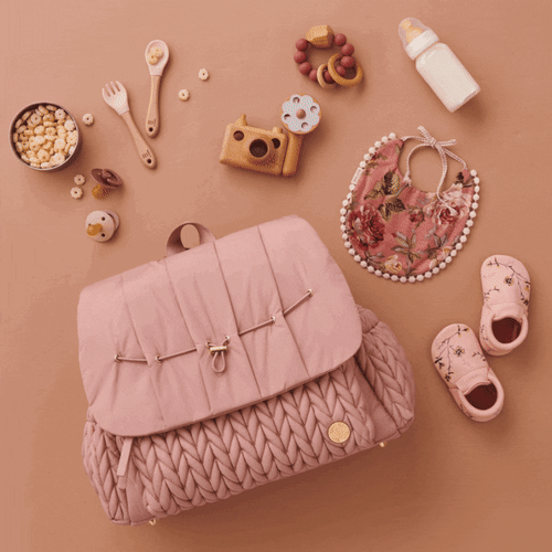 Levy Backpack Diaper Bag- Dusty Rose