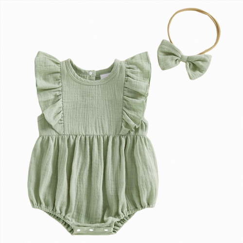 Gibobby Toddler Summer Outfits For Girls Toddler Baby Girl Summer Clothes Love Heart Romper Tie-Up Strap Halter Jumpsuit Infant Summer(0-3 Months,Green)