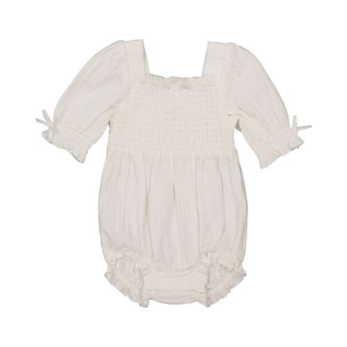Off White Baby Shirred Romper | Best&Less™ Online