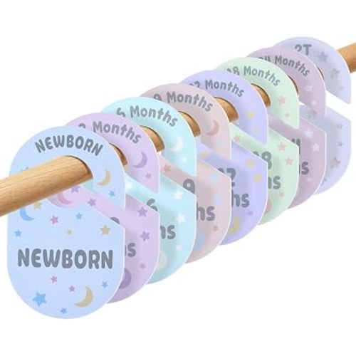 COOLBEBE Baby Closet Dividers 8 Pack Double-Sided Nursery Clothes Organizer