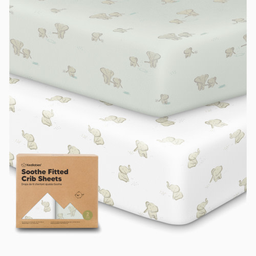 KeaBabies 2-Pack Soothe Fitted Crib Sheets - Elly