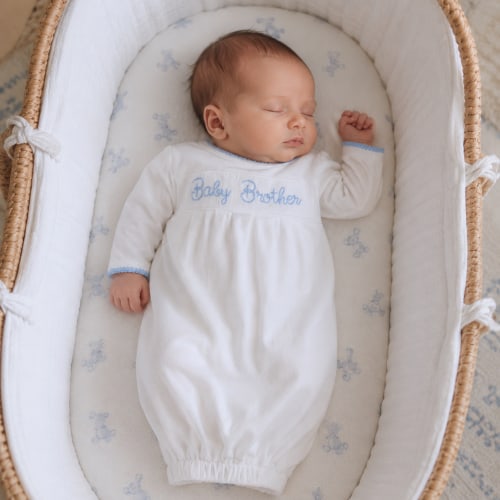 Baby Brother Smocked Gown – Little Bear Smocks
