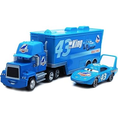 Metal Mini Truck and Car Set 1:55 Diecast, Compact Portable & Collectible Car Toys for 3+ Years Kids Boys Girl Birthday Gift