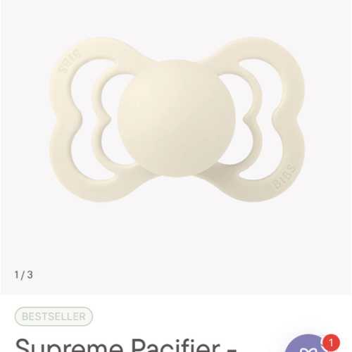 Supreme Pacifier - Ivory – Bibsworld store US