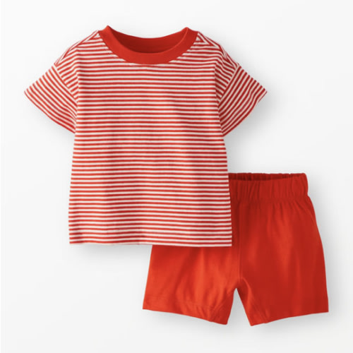 Baby Striped T-Shirt & Shorts Set