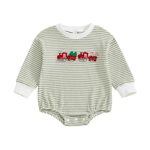 MERSARIPHY Baby Christmas Clothes Baby Boy Girl Sweatshirt Romper Santa Baby Romper Tops Fall Winter Outfits