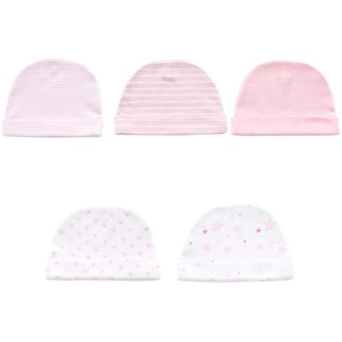 5 Pack Unisex New Born Boy Girls Hats Sets Cotton Soft Infant Accessory Caps 0-6 Months Baby Essentials