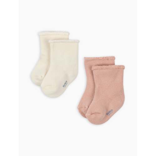 Vicino 2 Pack Terry Socks in Off Cameo Rose