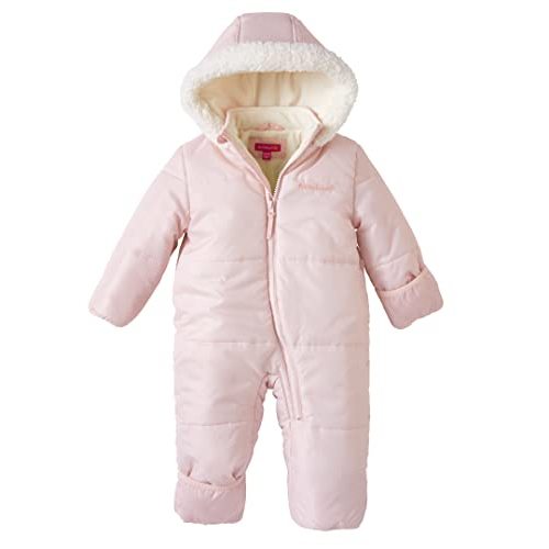 Pink Platinum Baby Girls Snowsuit Onesie - Breathable Infant Newborn Onesies Hooded Winter Suit Baby Girls Clothes