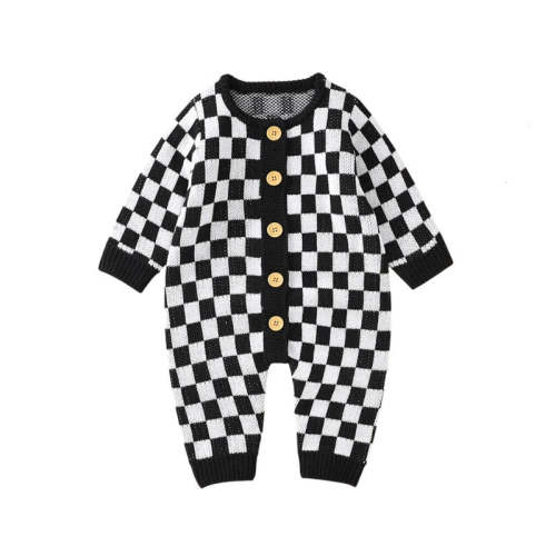 Checkerboard Sweater Onesie – The Ollie Bee