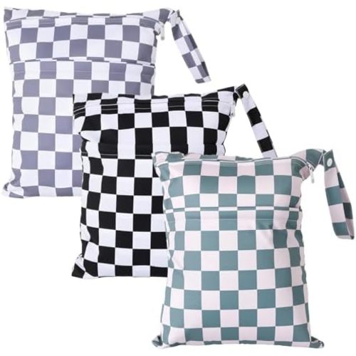 Waterproof Wet Dry Bag 3-Pack Wet Bags for Baby Swimsuits Travel