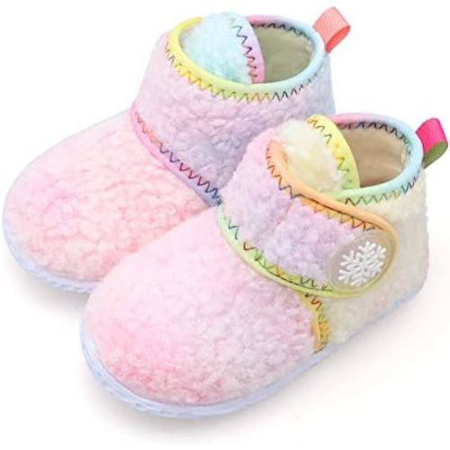 FEETCITY Baby Booties Girls Boys Infant Slippers First Walkers Shoes Warm Socks Newborn Crib Shoes