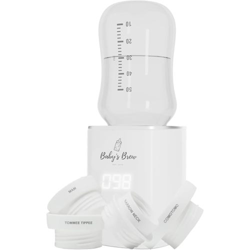 The Baby’s Brew 3.0 Portable Bottle Warmer Adapter Set, Breastmilk, Formula & Water Warmer, Smart Sensor Technology, Leak-Proof, Travel-Friendly, BPA-Free, | Single Warmer with 4 Adapters