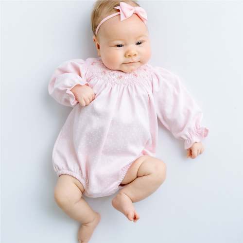 Mia's Classics Bishop Long Sleeve Bubble - Pink